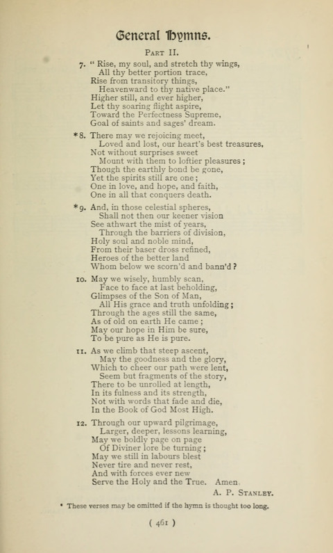 The Westminster Abbey Hymn-Book: compiled under the authority of the dean of Westminster page 461