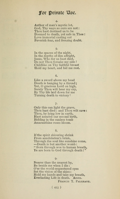 The Westminster Abbey Hymn-Book: compiled under the authority of the dean of Westminster page 493