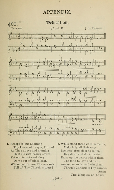 The Westminster Abbey Hymn-Book: compiled under the authority of the dean of Westminster page 501