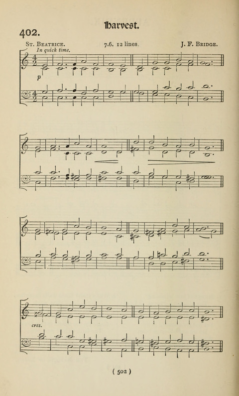 The Westminster Abbey Hymn-Book: compiled under the authority of the dean of Westminster page 502