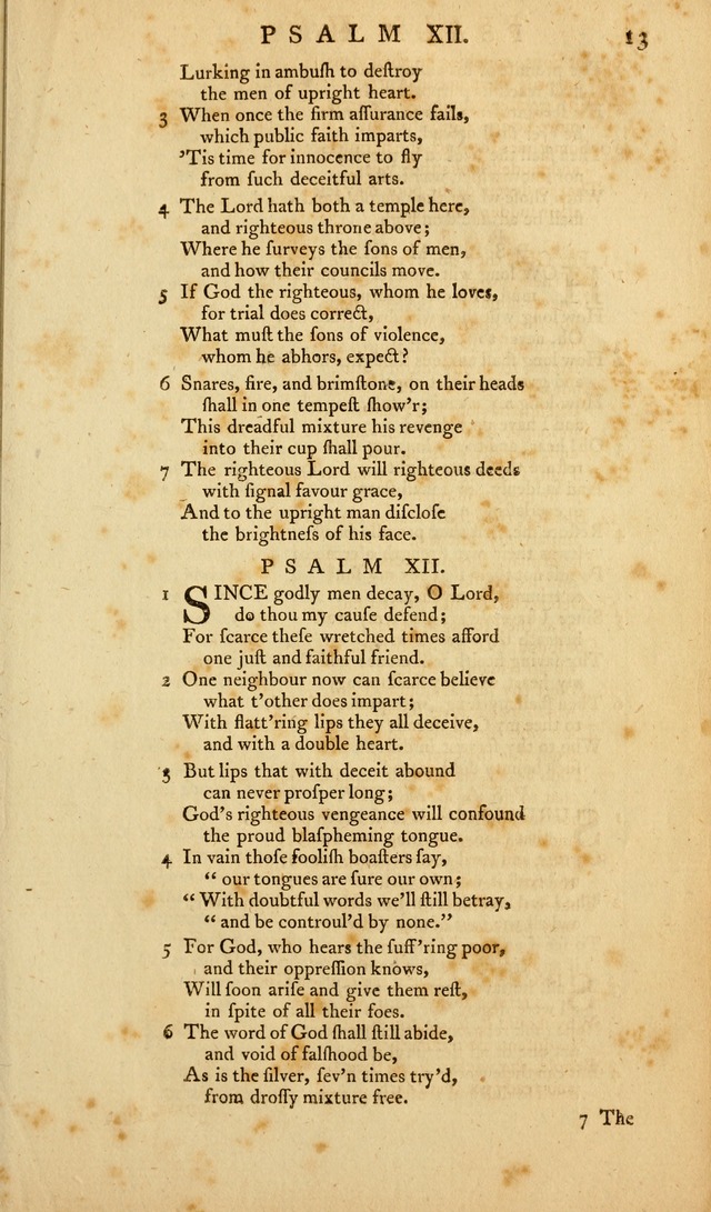 The Whole Book of Psalms: in metre; with hymns suited to the feasts and fasts of the church, and other occasions of public worship page 13