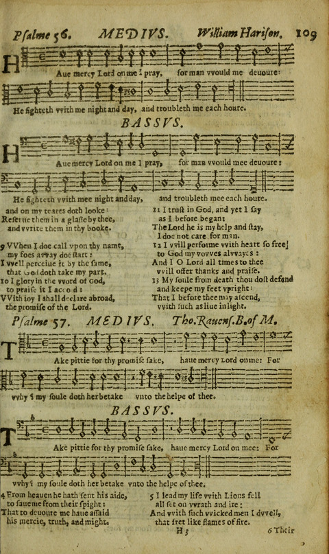 The Whole Booke of Psalmes: with the Hymnes Evangelicall, and Songs Spirituall page 111