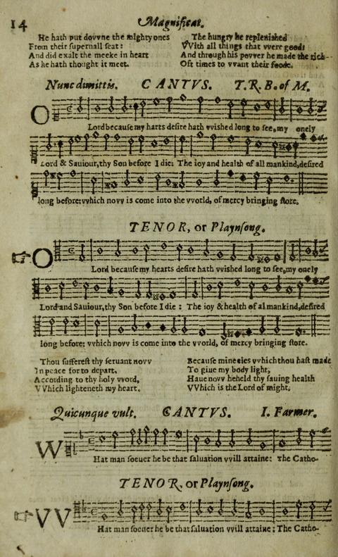 The Whole Booke of Psalmes: with the Hymnes Evangelicall, and Songs Spirituall page 14