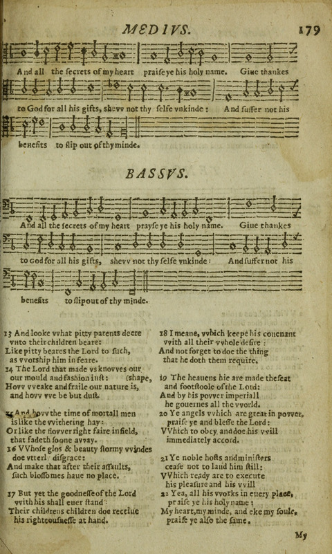 The Whole Booke of Psalmes: with the Hymnes Evangelicall, and Songs Spirituall page 181