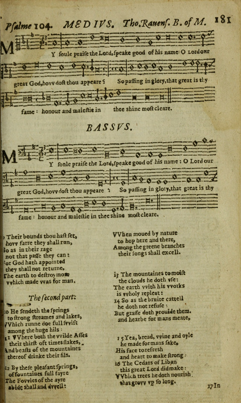 The Whole Booke of Psalmes: with the Hymnes Evangelicall, and Songs Spirituall page 183
