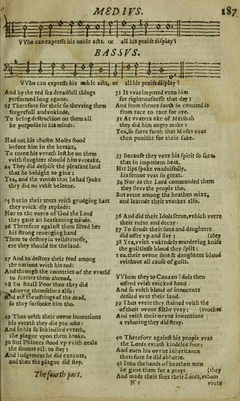 The Whole Booke of Psalmes: with the Hymnes Evangelicall, and Songs Spirituall page 189