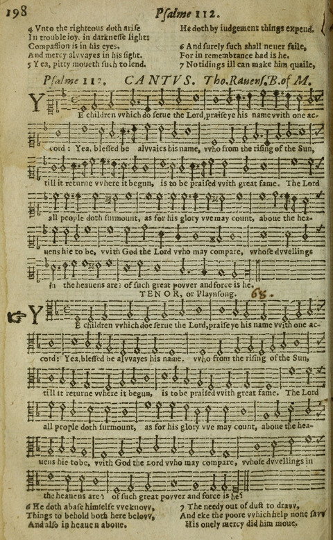 The Whole Booke of Psalmes: with the Hymnes Evangelicall, and Songs Spirituall page 200