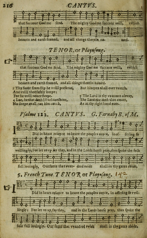 The Whole Booke of Psalmes: with the Hymnes Evangelicall, and Songs Spirituall page 218
