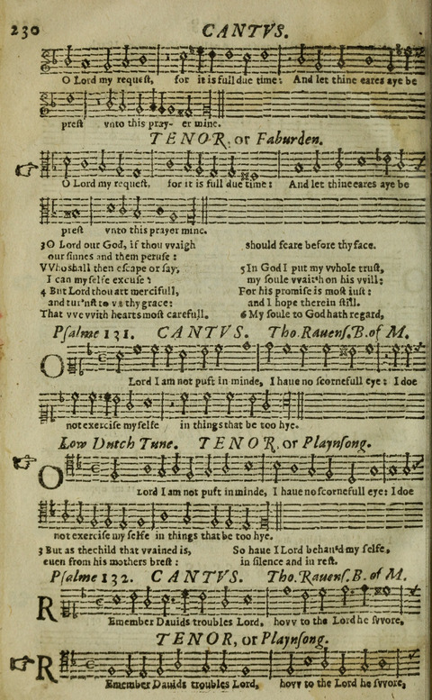 The Whole Booke of Psalmes: with the Hymnes Evangelicall, and Songs Spirituall page 232
