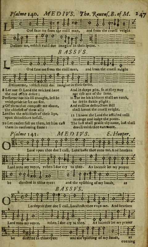 The Whole Booke of Psalmes: with the Hymnes Evangelicall, and Songs Spirituall page 249