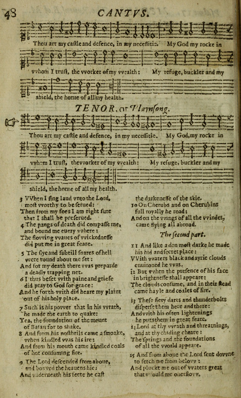 The Whole Booke of Psalmes: with the Hymnes Evangelicall, and Songs Spirituall page 48