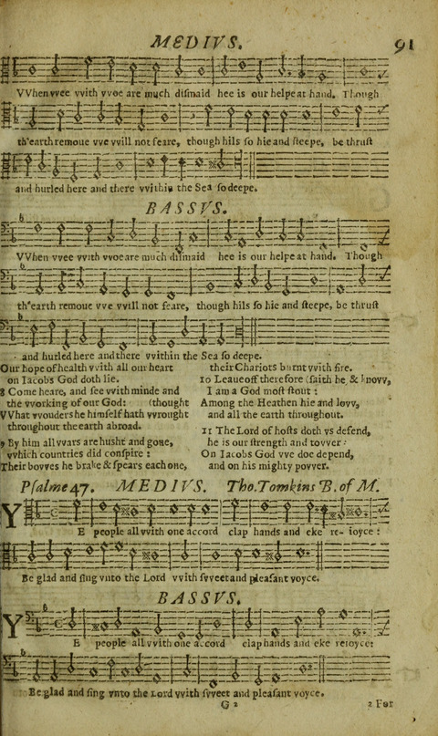 The Whole Booke of Psalmes: with the Hymnes Evangelicall, and Songs Spirituall page 91