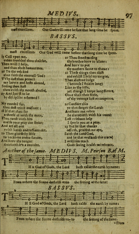 The Whole Booke of Psalmes: with the Hymnes Evangelicall, and Songs Spirituall page 97