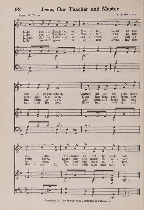 Worship and Conduct Songs: for beginners and primaries page 58