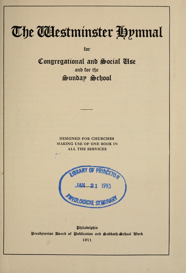 The Westminster Hymnal for congregational and social use and for the Sunday School page 4