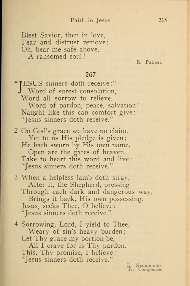 Wartburg Hymnal: for church, school and home page 315