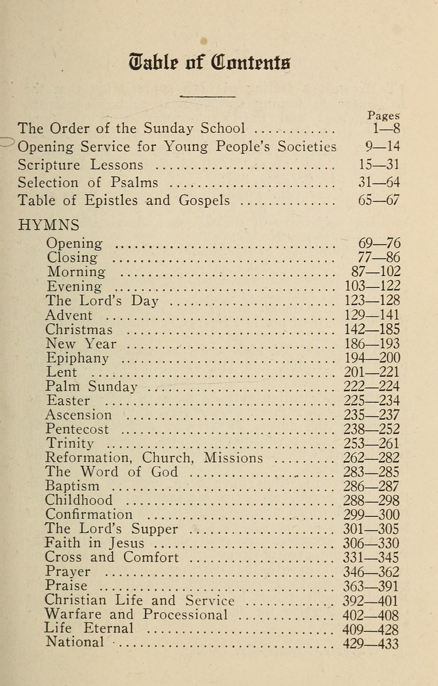 Wartburg Hymnal: for church, school and home page vii