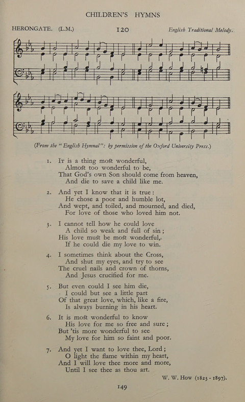 The Winchester Hymn Supplement: with Tunes page 149