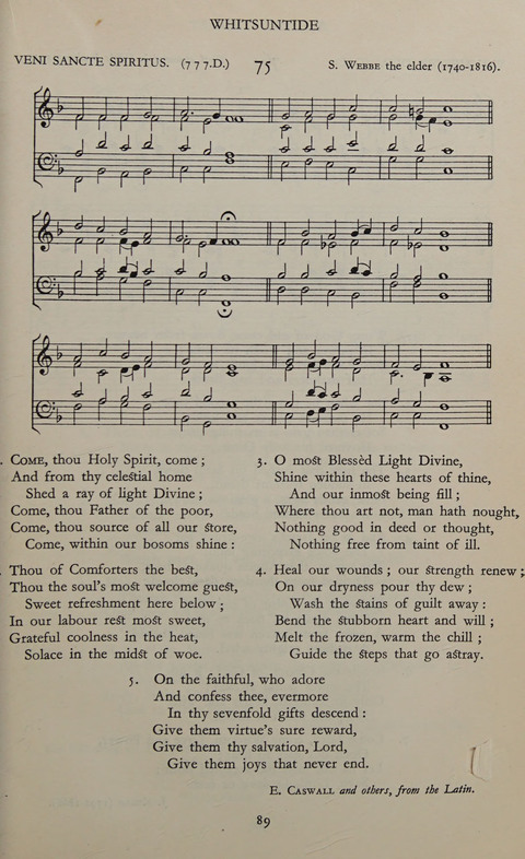 The Winchester Hymn Supplement: with Tunes page 89