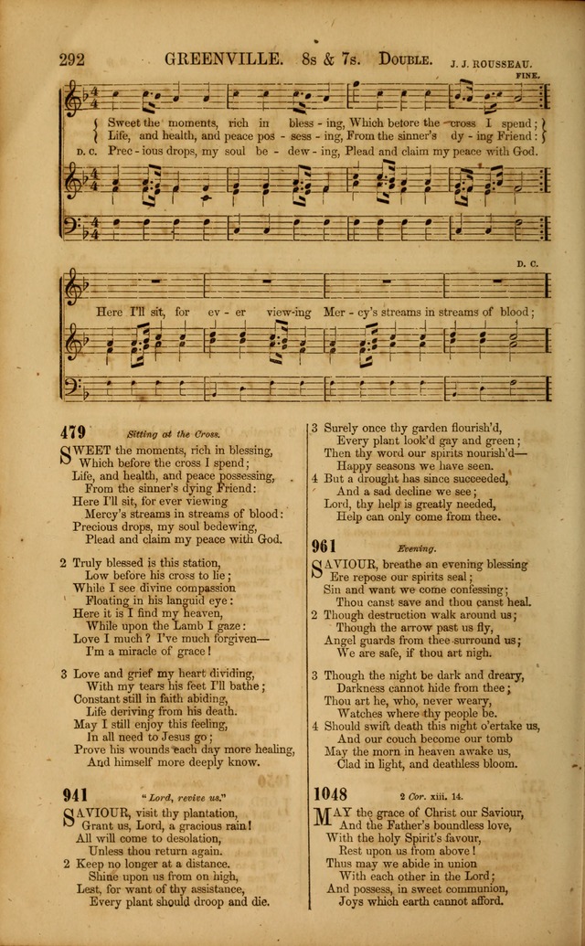 Wesleyan Hymn and Tune Book: Comprising the Entire Collection of Hymns in the Hymn Book of the Methodist Episcopal Church, South page 292