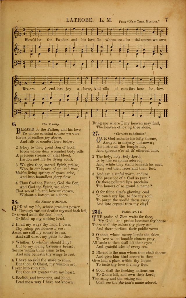 Wesleyan Hymn and Tune Book: Comprising the Entire Collection of Hymns in the Hymn Book of the Methodist Episcopal Church, South page 7