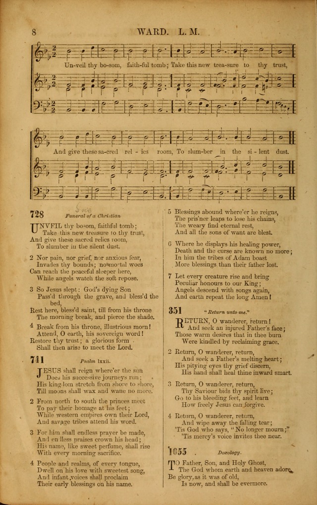 Wesleyan Hymn and Tune Book: Comprising the Entire Collection of Hymns in the Hymn Book of the Methodist Episcopal Church, South page 8
