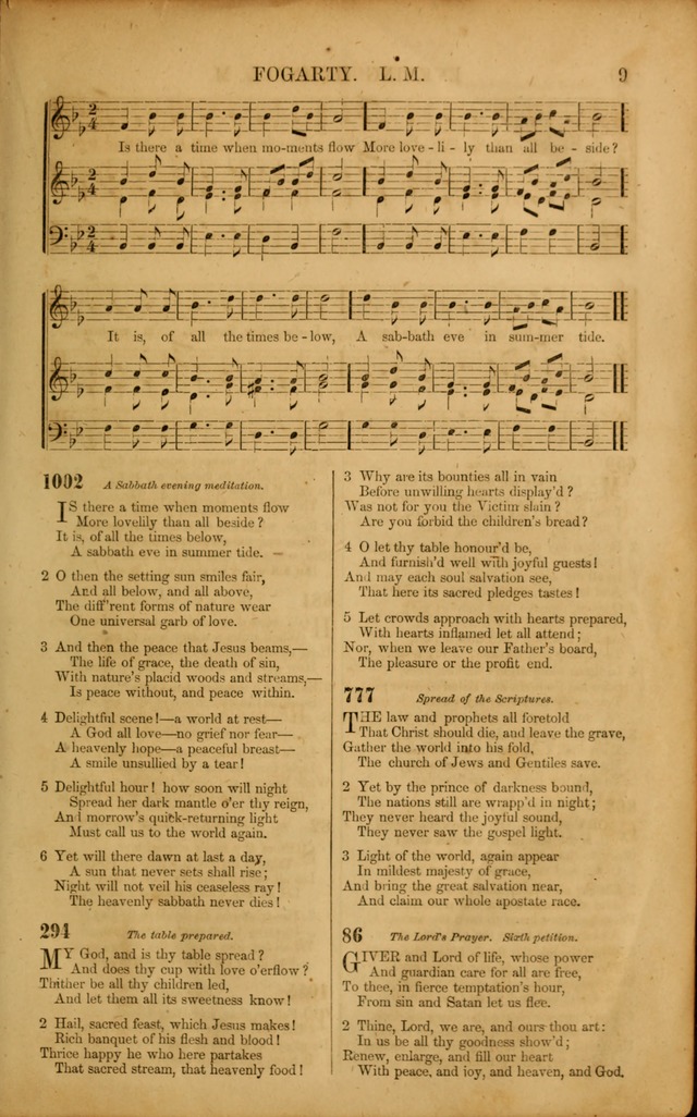 Wesleyan Hymn and Tune Book: Comprising the Entire Collection of Hymns in the Hymn Book of the Methodist Episcopal Church, South page 9