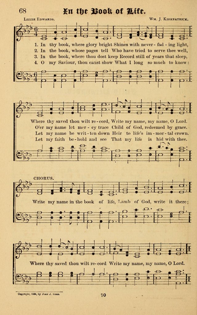 Words of Life: a collection of Hymns and Tunes for use in Gospel Meetings and other Religious Services page 68