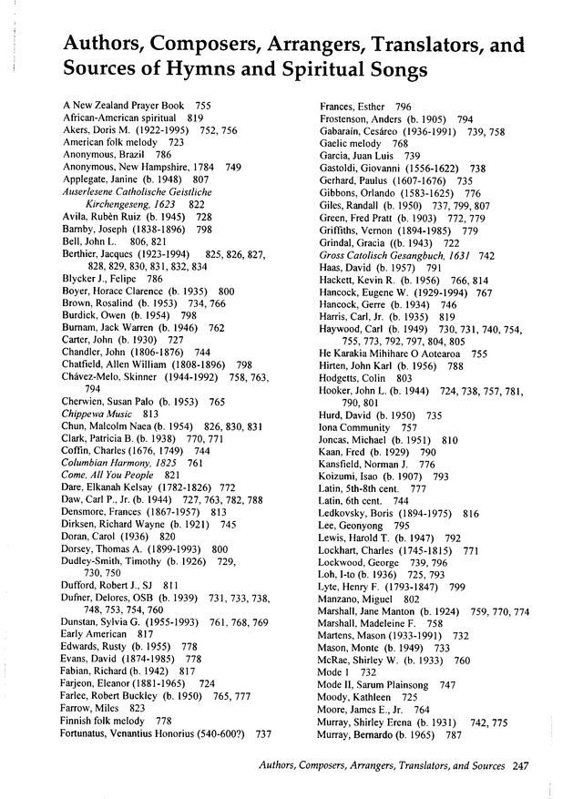 Wonder, Love, and Praise: a supplement to the Hymnal 1982 page 247