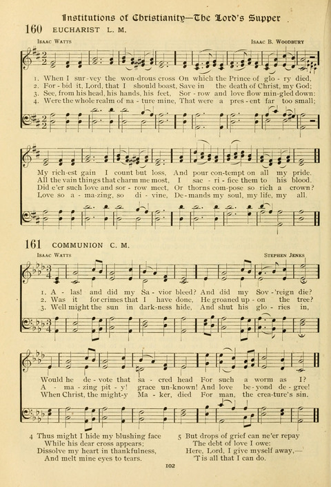 The Wesleyan Methodist Hymnal: Designed for Use in the Wesleyan Methodist Connection (or Church) of America page 102