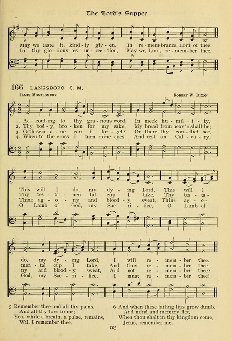 The Wesleyan Methodist Hymnal: Designed for Use in the Wesleyan Methodist Connection (or Church) of America page 105