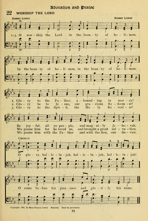 The Wesleyan Methodist Hymnal: Designed for Use in the Wesleyan Methodist Connection (or Church) of America page 13