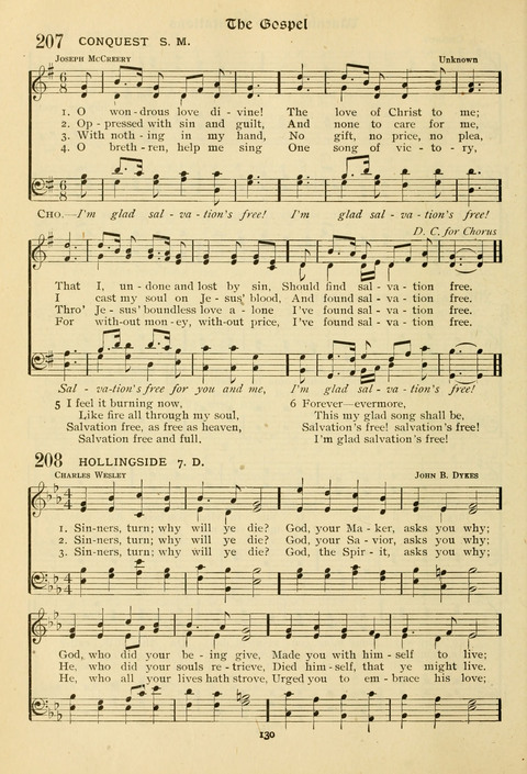 The Wesleyan Methodist Hymnal: Designed for Use in the Wesleyan Methodist Connection (or Church) of America page 130