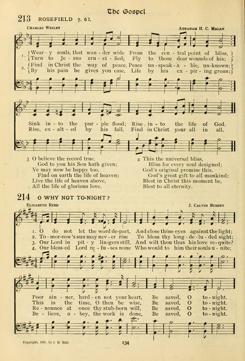The Wesleyan Methodist Hymnal: Designed for Use in the Wesleyan Methodist Connection (or Church) of America page 134