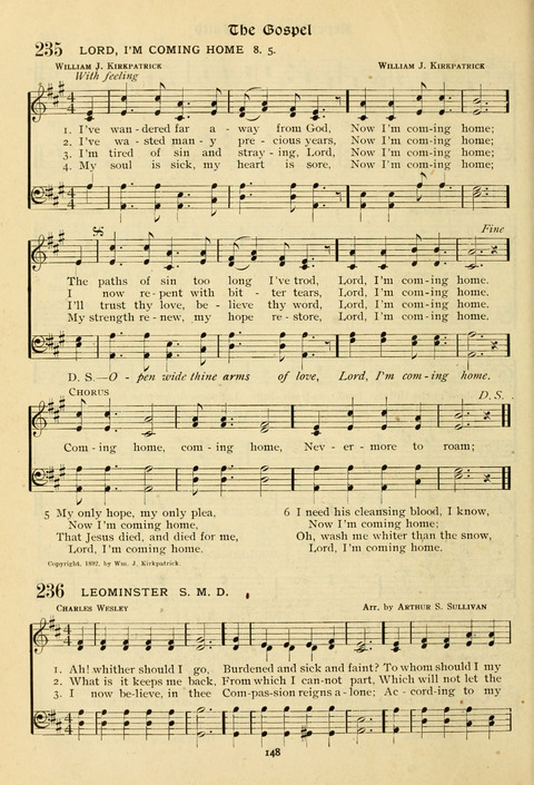 The Wesleyan Methodist Hymnal: Designed for Use in the Wesleyan Methodist Connection (or Church) of America page 148