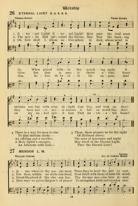 The Wesleyan Methodist Hymnal: Designed for Use in the Wesleyan Methodist Connection (or Church) of America page 16