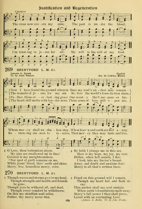 The Wesleyan Methodist Hymnal: Designed for Use in the Wesleyan Methodist Connection (or Church) of America page 169