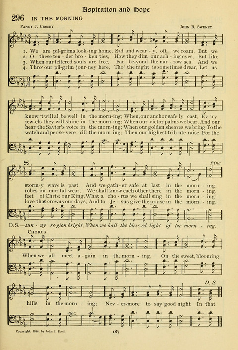 The Wesleyan Methodist Hymnal: Designed for Use in the Wesleyan Methodist Connection (or Church) of America page 187