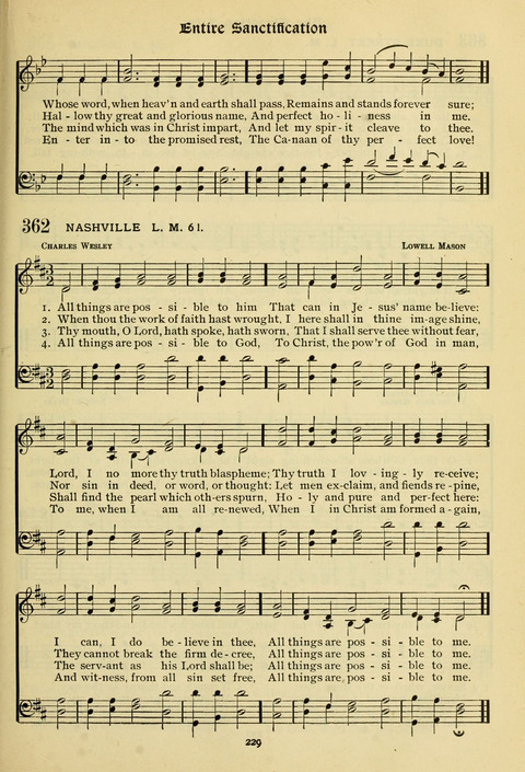 The Wesleyan Methodist Hymnal: Designed for Use in the Wesleyan Methodist Connection (or Church) of America page 229