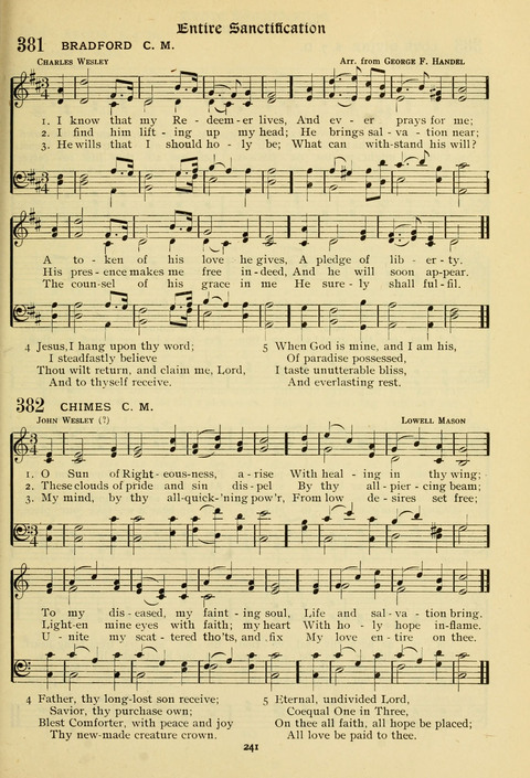 The Wesleyan Methodist Hymnal: Designed for Use in the Wesleyan Methodist Connection (or Church) of America page 241