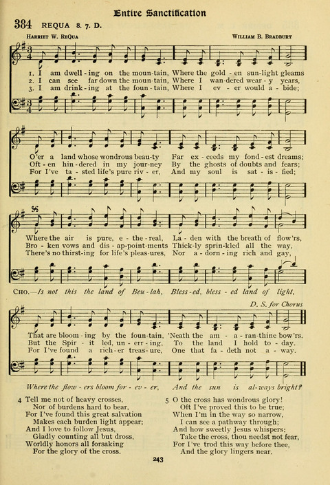 The Wesleyan Methodist Hymnal: Designed for Use in the Wesleyan Methodist Connection (or Church) of America page 243