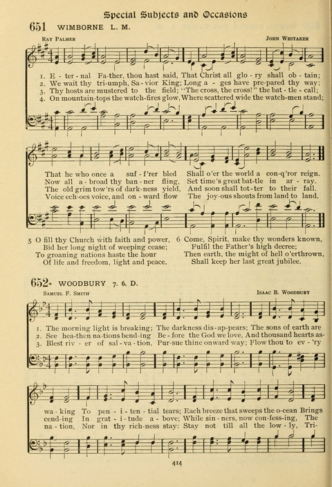 The Wesleyan Methodist Hymnal: Designed for Use in the Wesleyan Methodist Connection (or Church) of America page 414