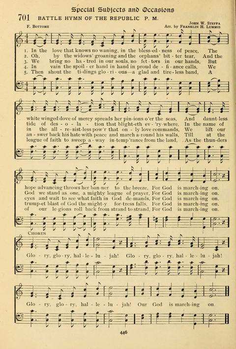 The Wesleyan Methodist Hymnal: Designed for Use in the Wesleyan Methodist Connection (or Church) of America page 446