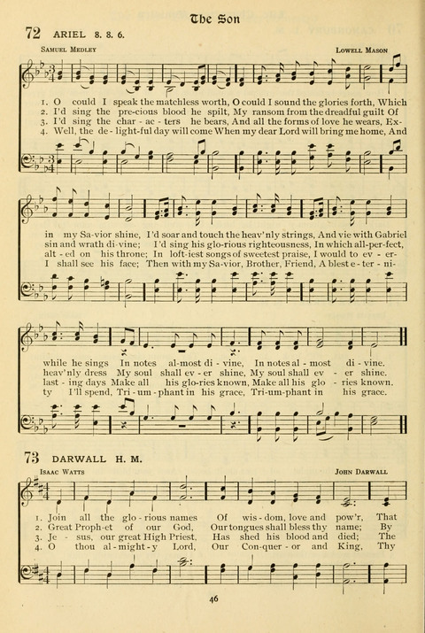 The Wesleyan Methodist Hymnal: Designed for Use in the Wesleyan Methodist Connection (or Church) of America page 46