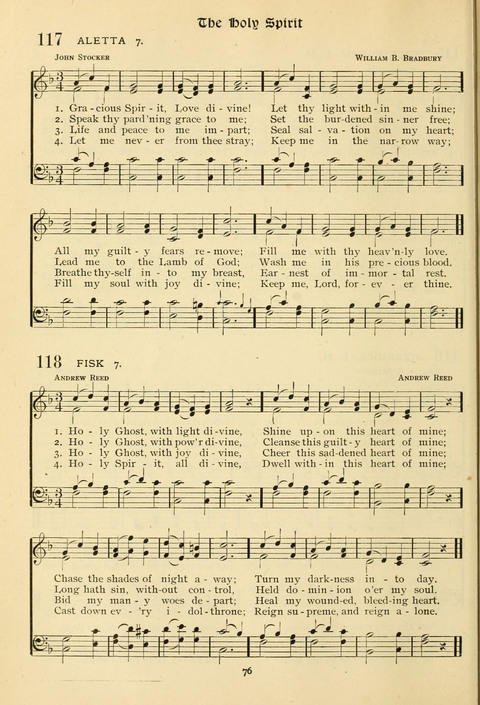The Wesleyan Methodist Hymnal: Designed for Use in the Wesleyan Methodist Connection (or Church) of America page 76