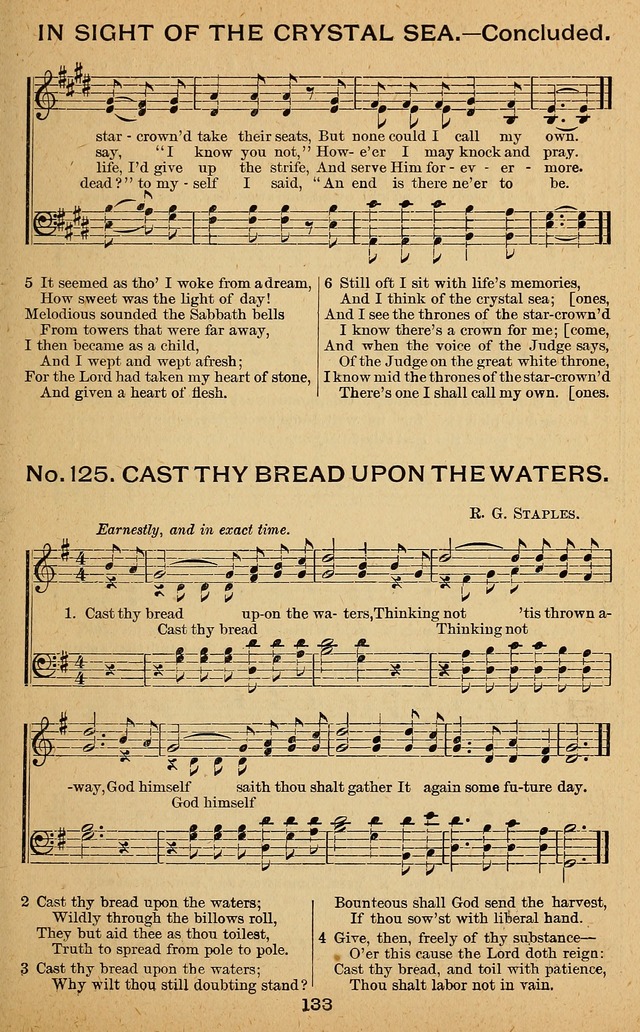 Windows of Heaven: hymns new and old for the church, Sunday school and home used by Rev. H.M. Wharton in evangelistic work page 133