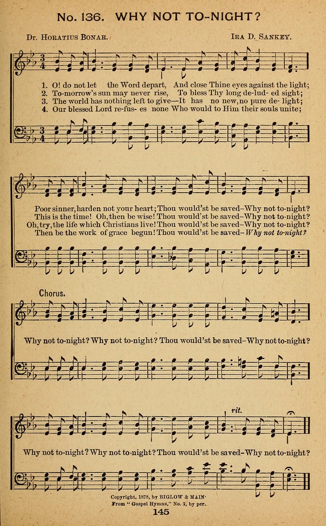 Windows of Heaven: hymns new and old for the church, Sunday school and home used by Rev. H.M. Wharton in evangelistic work page 145