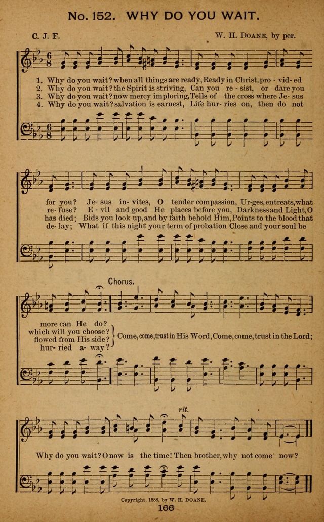 Windows of Heaven: hymns new and old for the church, Sunday school and home used by Rev. H.M. Wharton in evangelistic work page 166