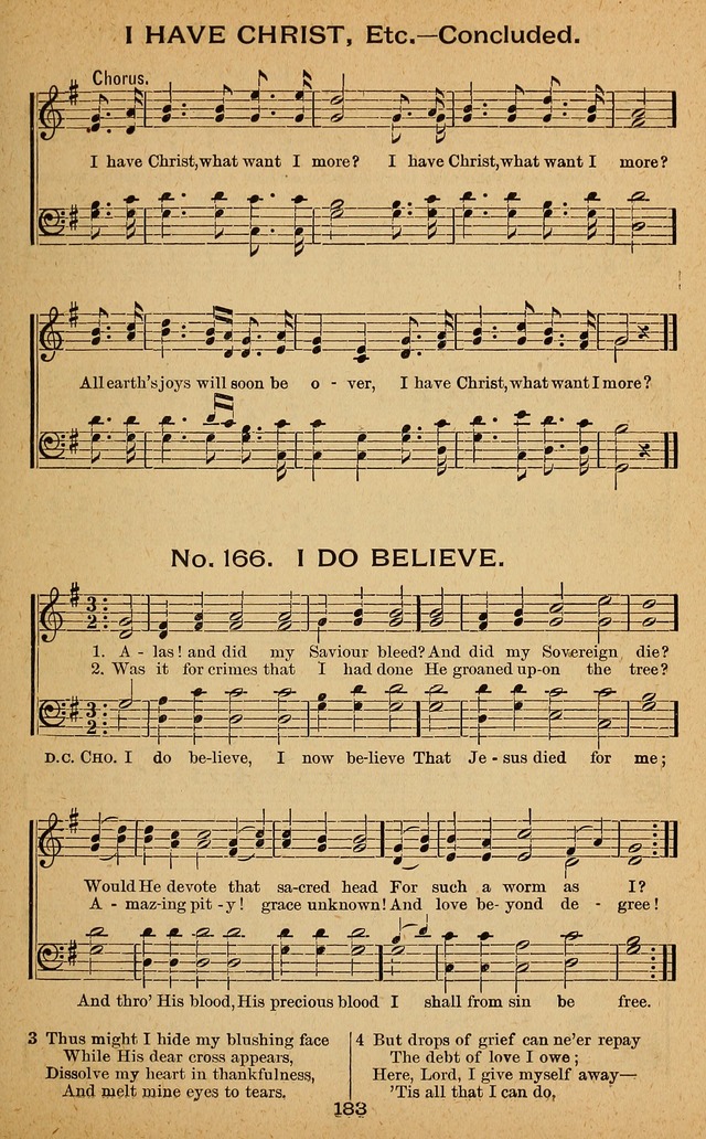 Windows of Heaven: hymns new and old for the church, Sunday school and home used by Rev. H.M. Wharton in evangelistic work page 183