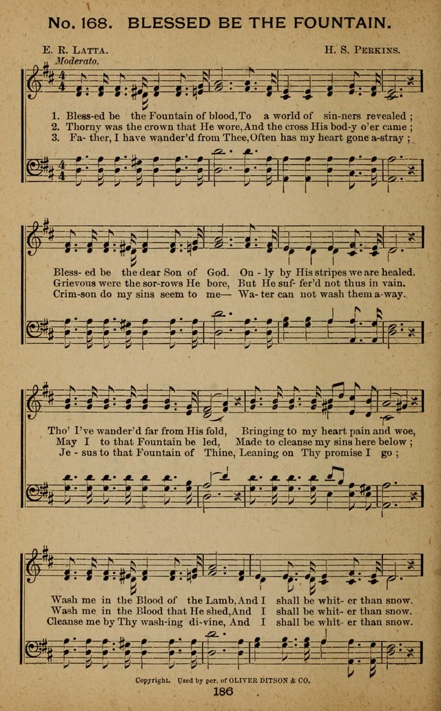 Windows of Heaven: hymns new and old for the church, Sunday school and home used by Rev. H.M. Wharton in evangelistic work page 186